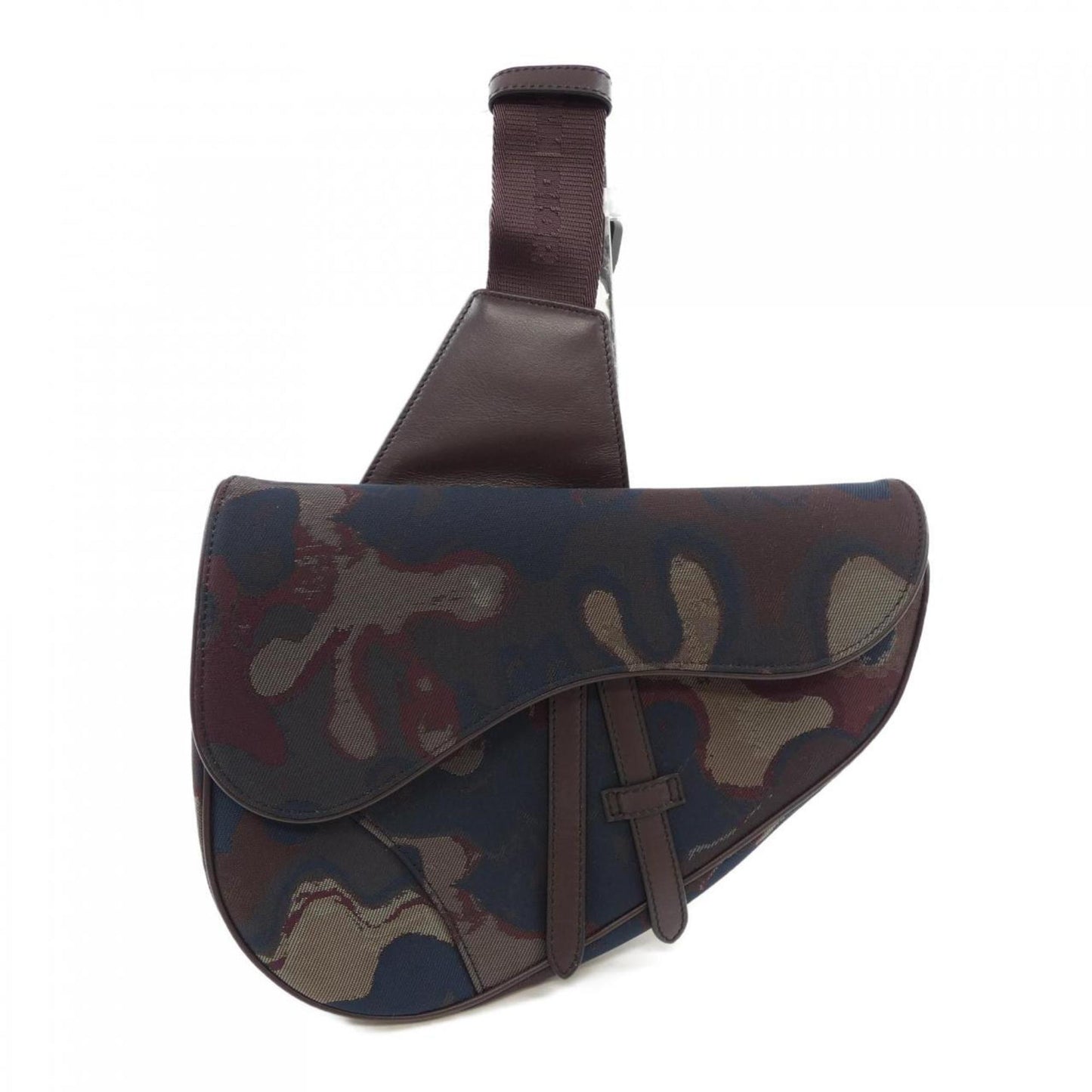 Dior Saddle, Brown, "CANVAS, LEATHER", clutch