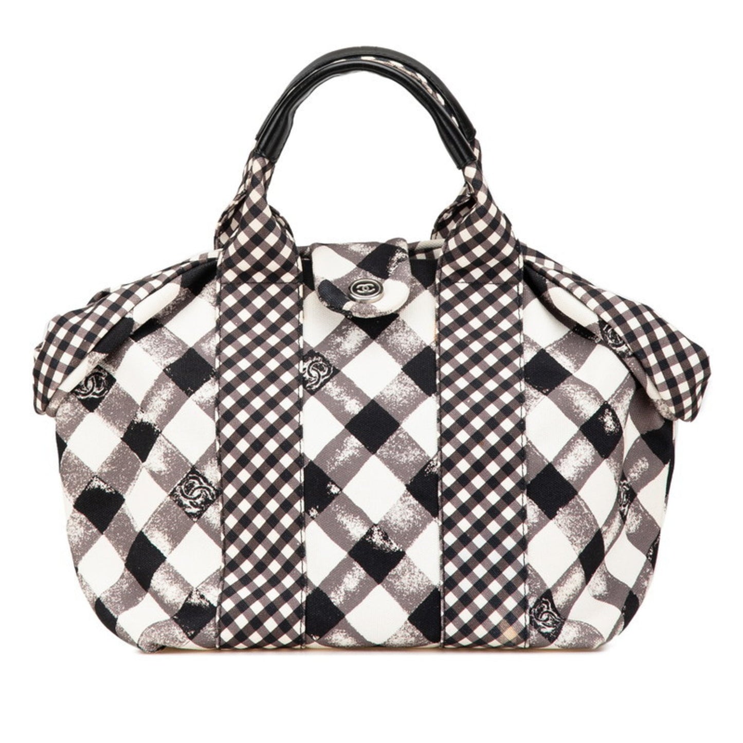 Chanel Coco Mark, Black, "CANVAS, LEATHER", handbag