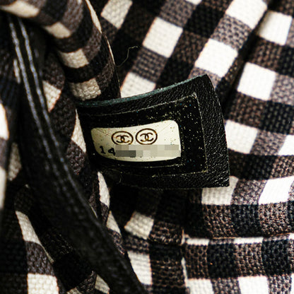 Chanel Coco Mark, Black, "CANVAS, LEATHER", handbag