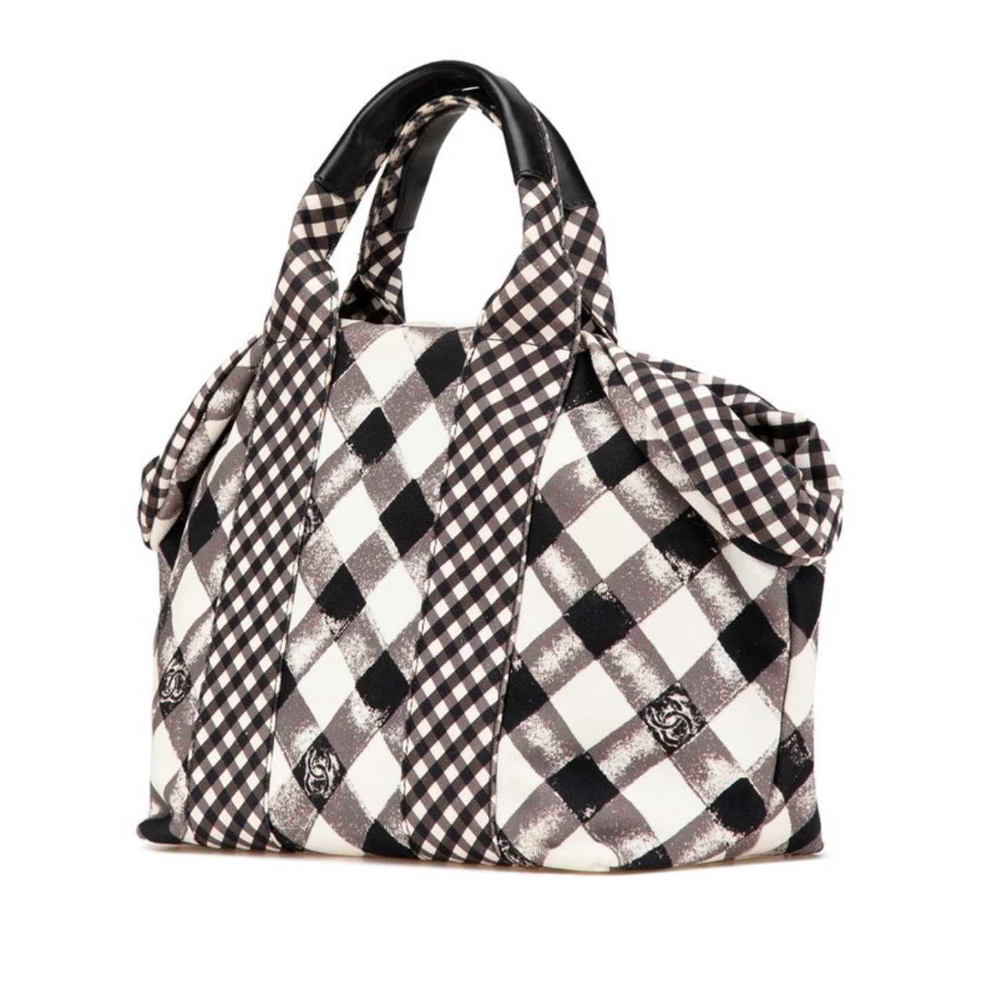 Chanel Coco Mark, Black, "CANVAS, LEATHER", handbag