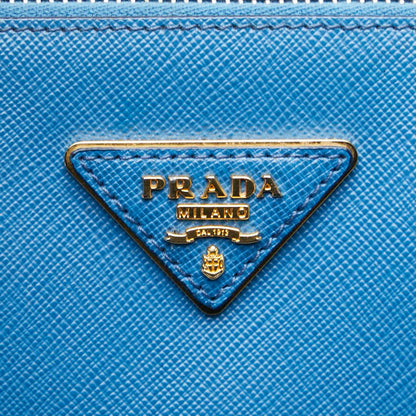 Prada Galleria, Blue, Leather, handbag