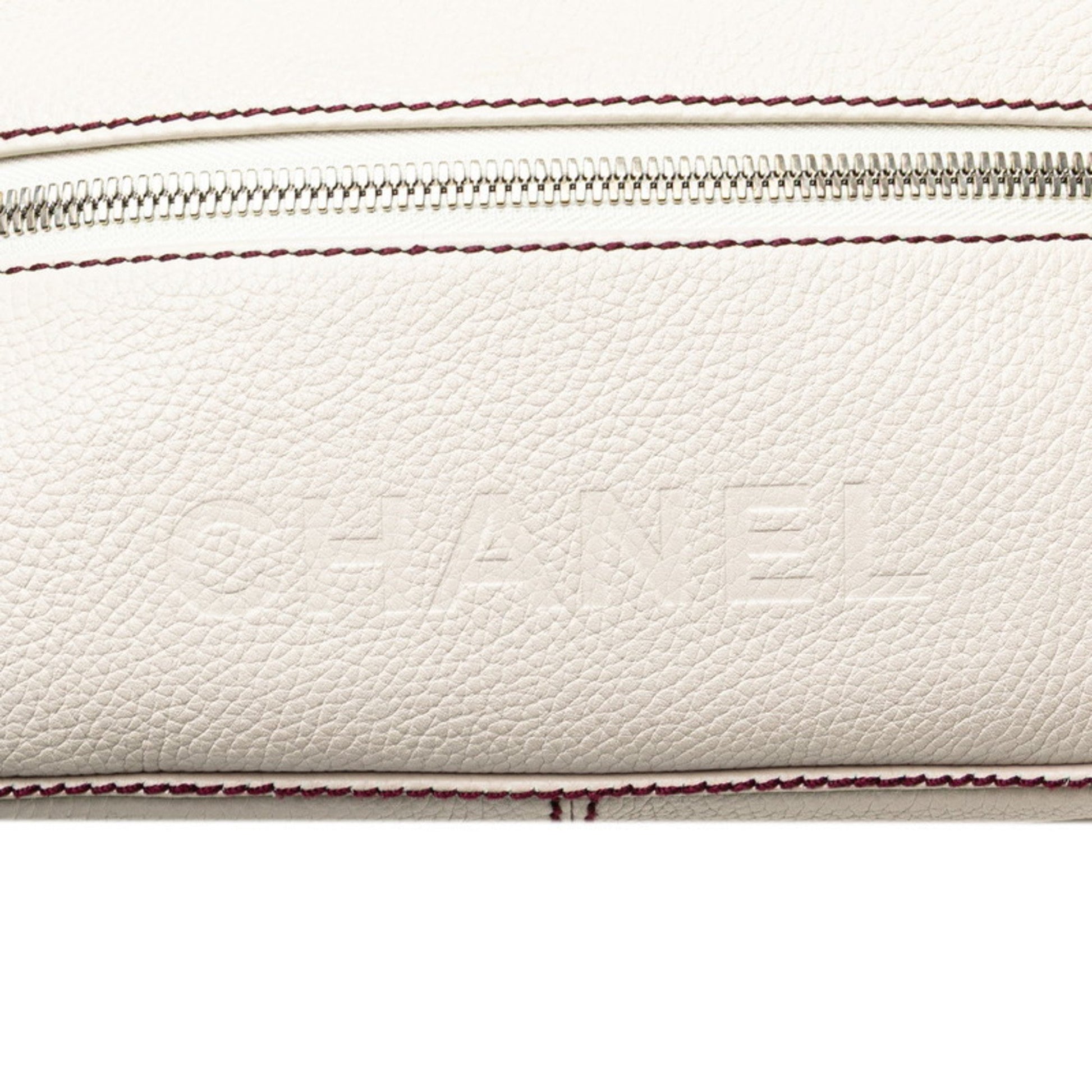 Chanel Fringe, Beige, Leather, shoulder
