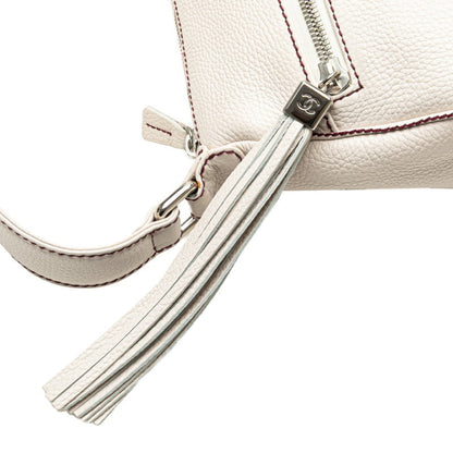 Chanel Fringe, Beige, Leather, shoulder