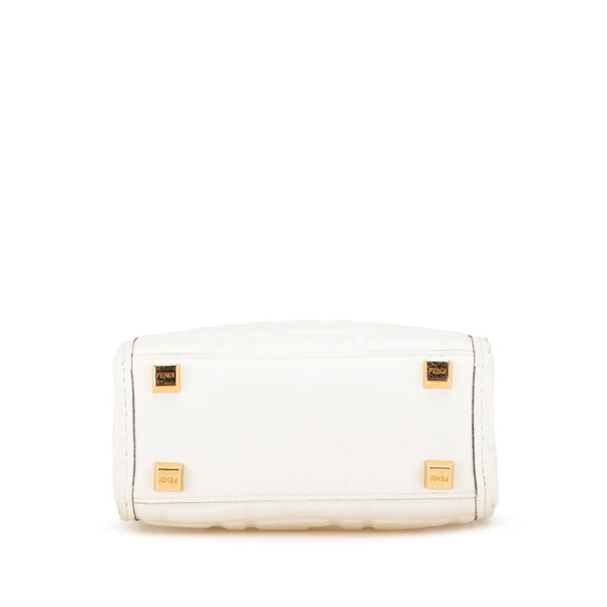 Fendi Sunshine, White, Leather, handbag