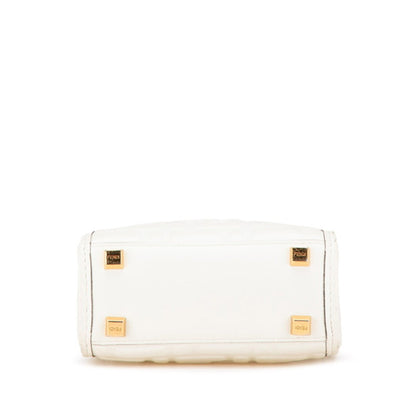 Fendi Sunshine, White, Leather, handbag