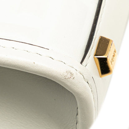Fendi Sunshine, White, Leather, handbag