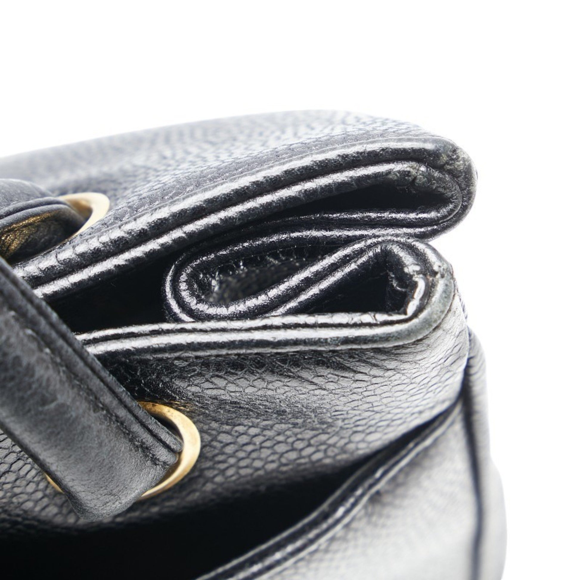 Chanel Logo CC, Black, Leather, shoulder