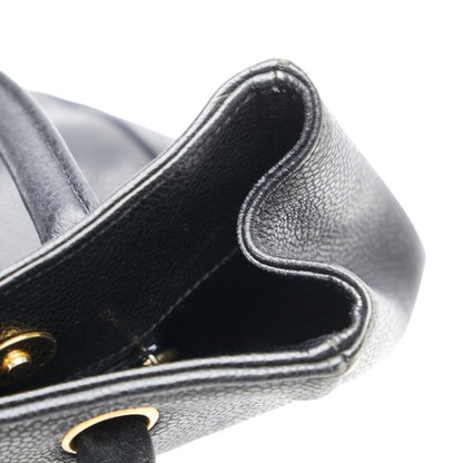 Chanel Logo CC, Black, Leather, shoulder