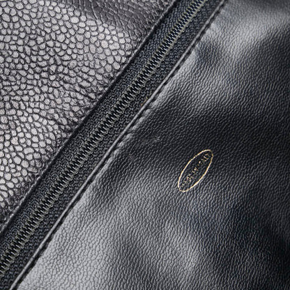 Chanel Logo CC, Black, Leather, shoulder