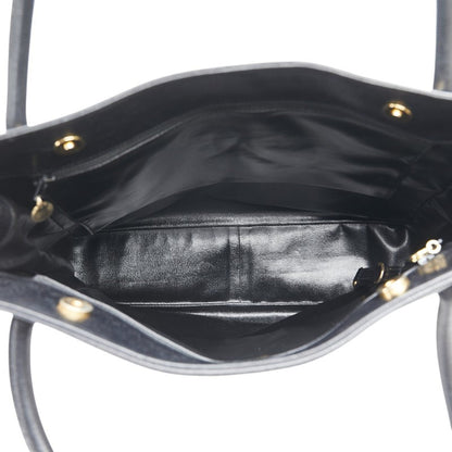 Chanel Logo CC, Black, Leather, shoulder