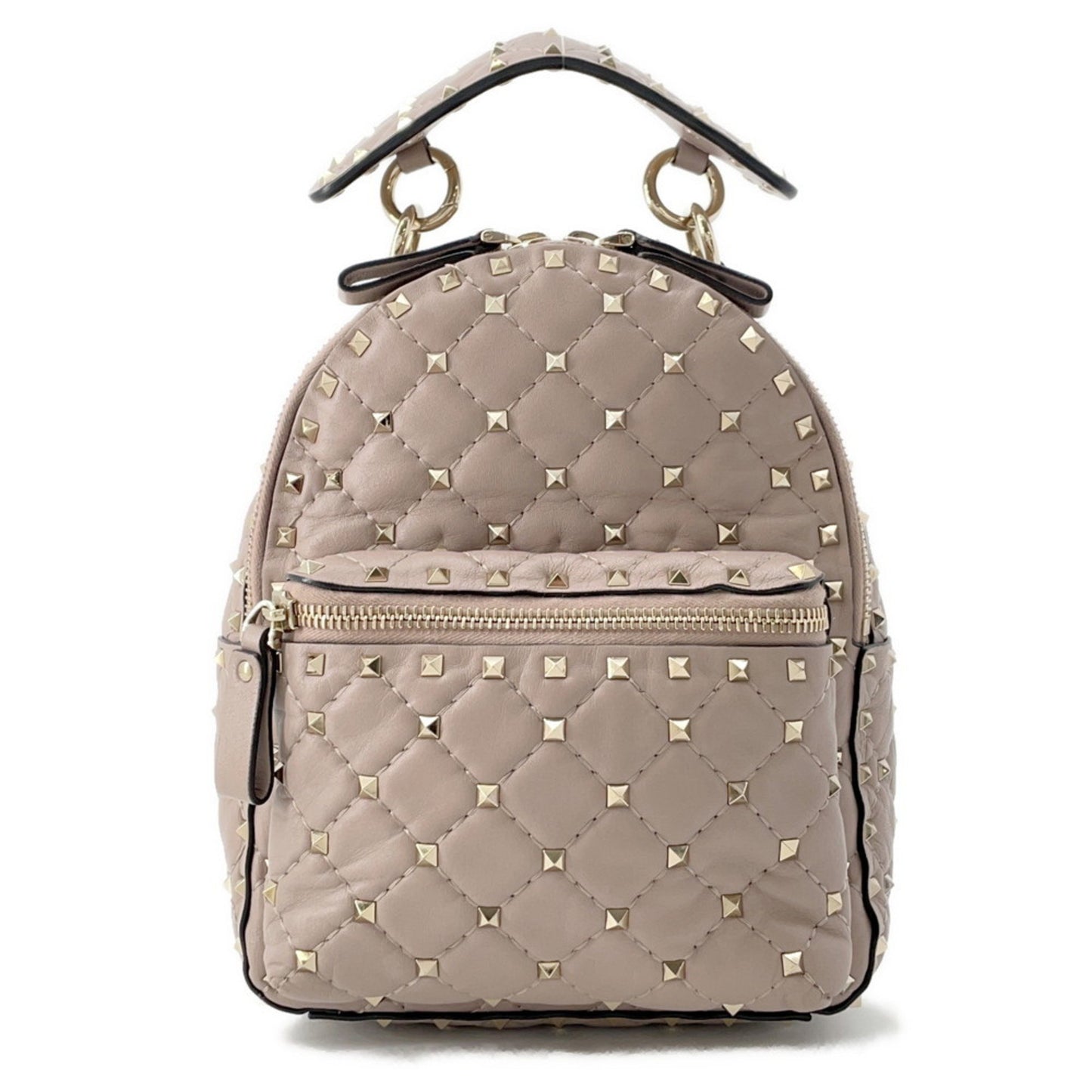 Valentino Garavani Rockstud, Grey, Leather, backpack