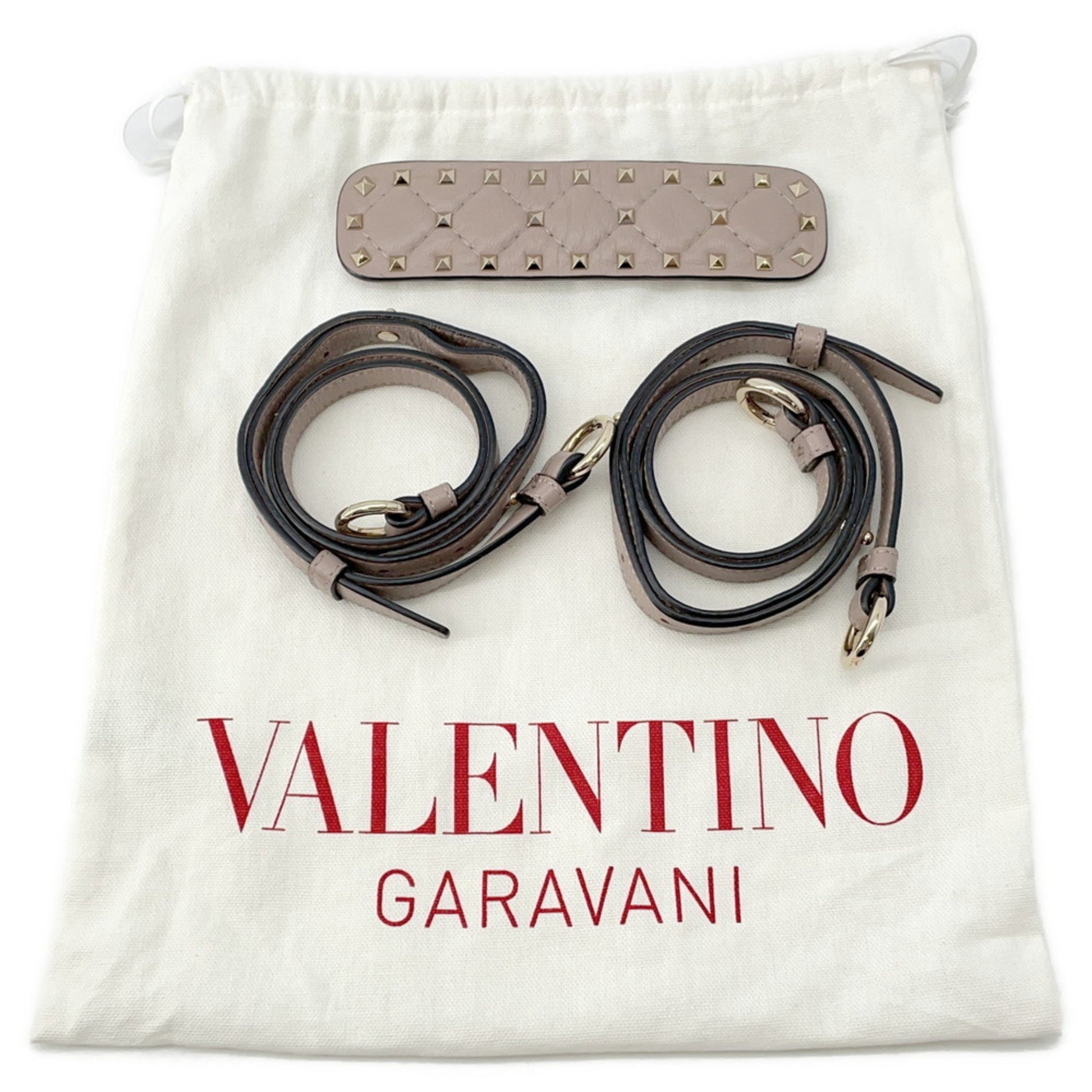 Valentino Garavani Rockstud, Grey, Leather, backpack