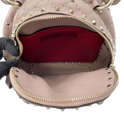 Valentino Garavani Rockstud, Grey, Leather, backpack
