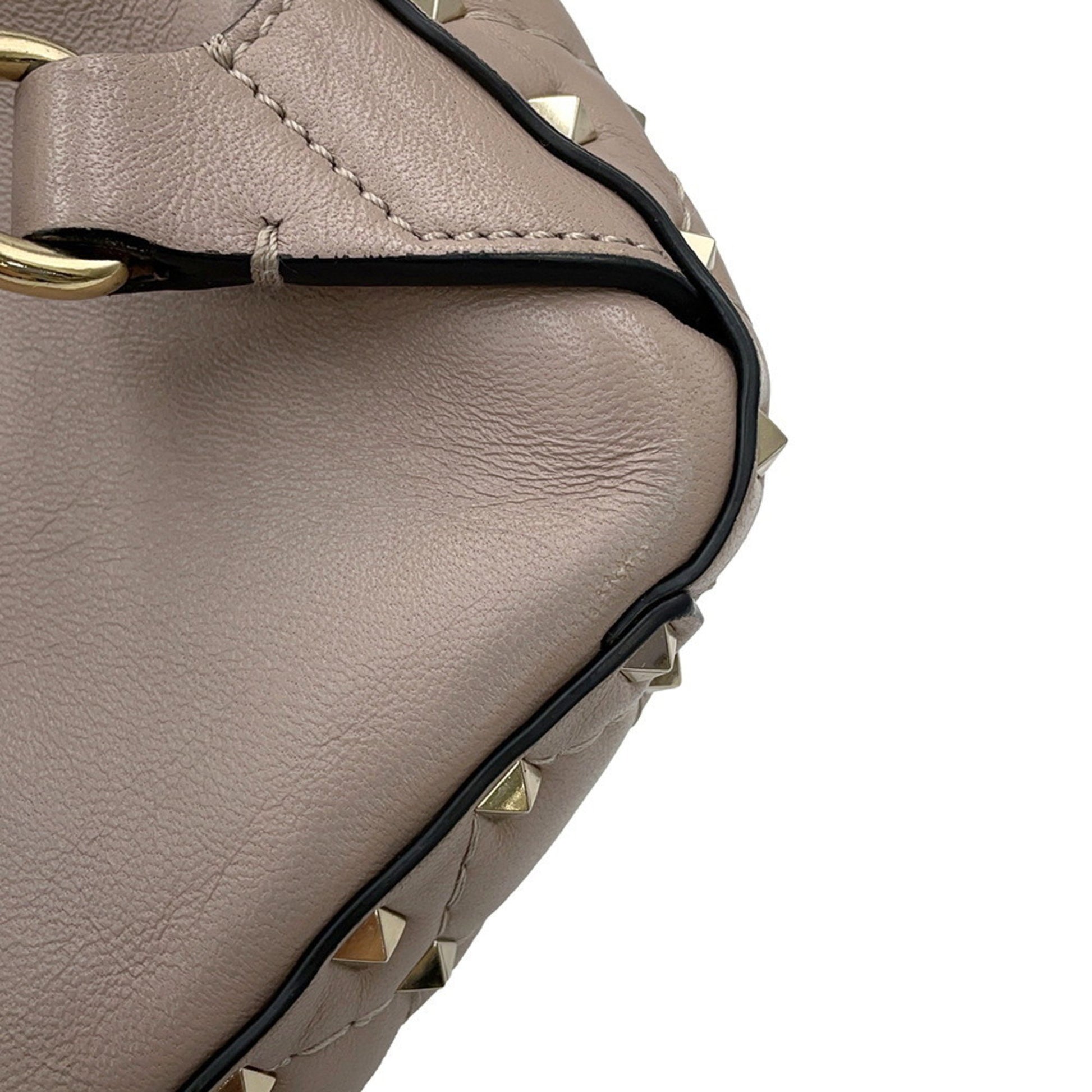 Valentino Garavani Rockstud, Grey, Leather, backpack