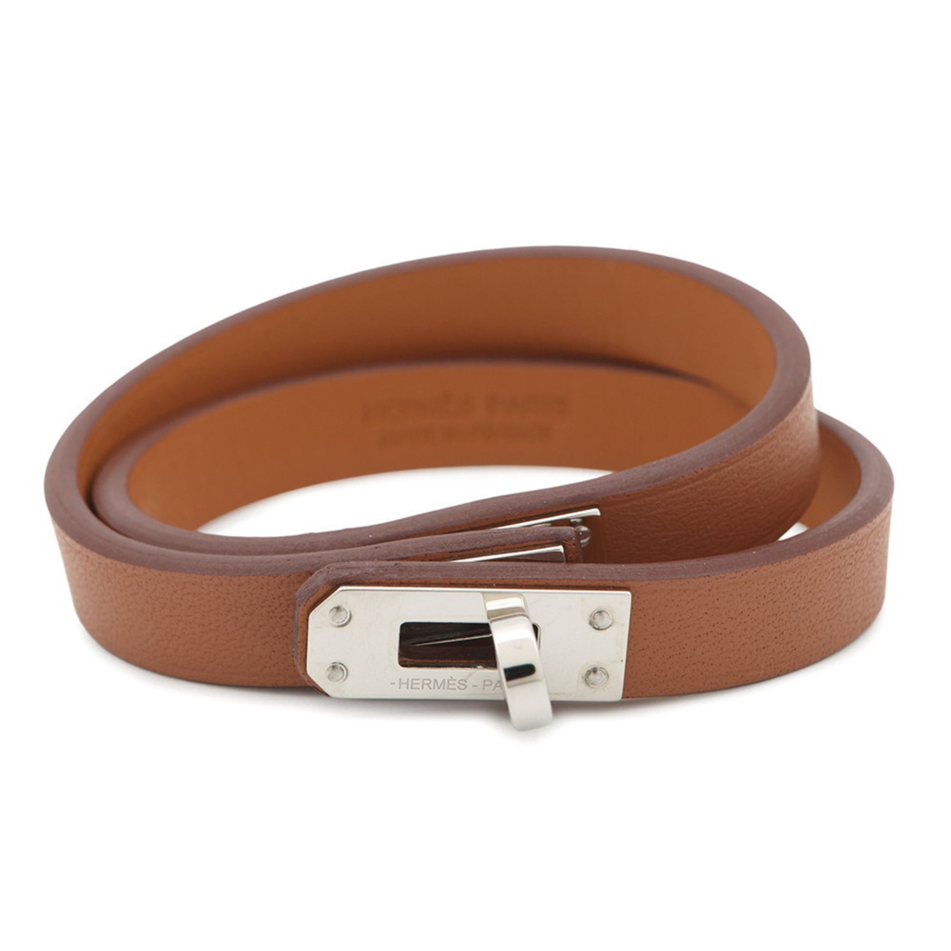 Hermès Kelly double tour, Brown, Leather, bracelet