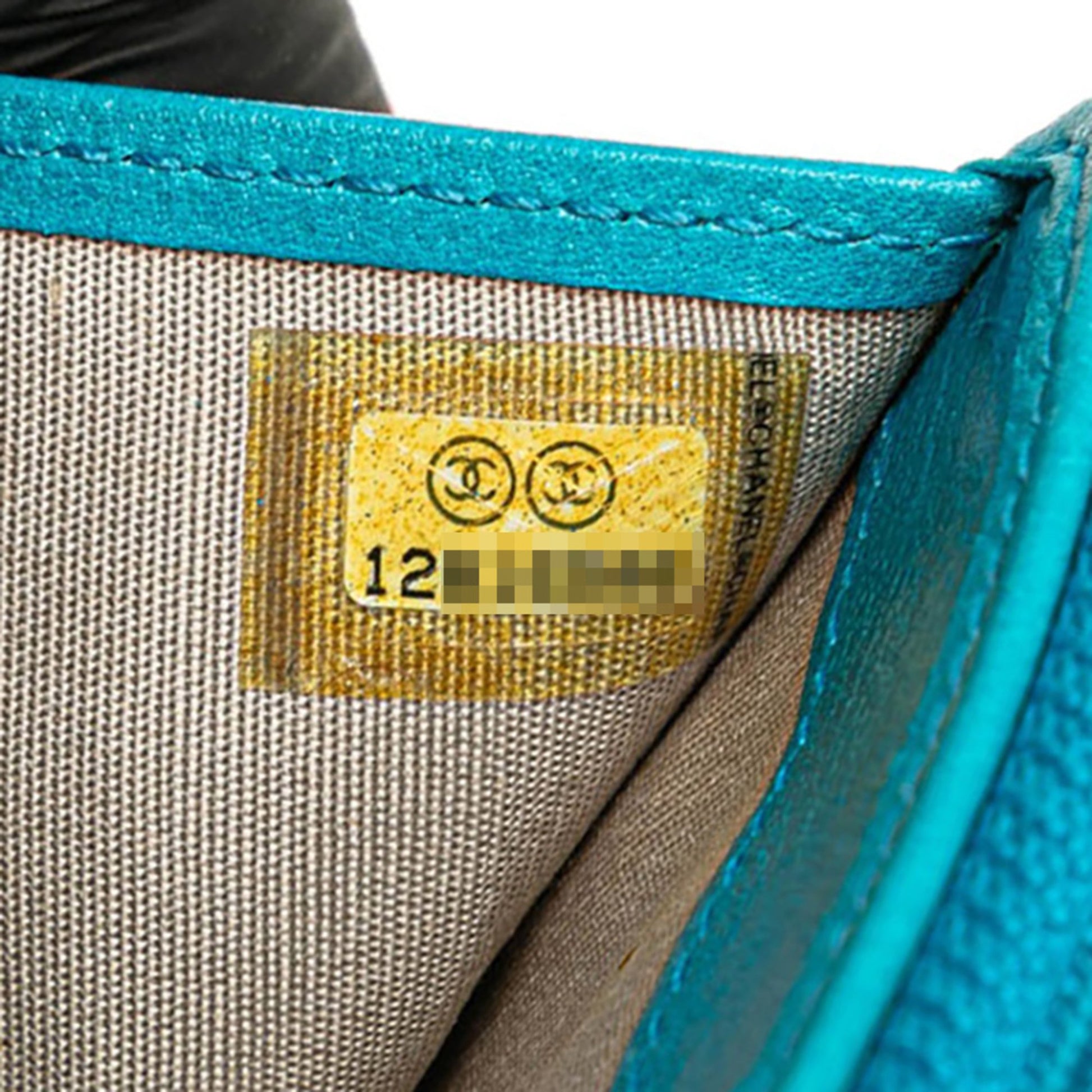 Chanel Camellia, Blue, Leather, wallet