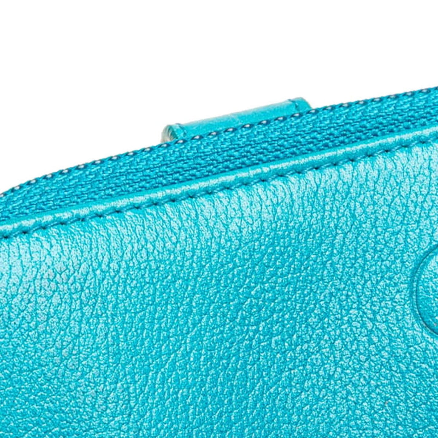 Chanel Camellia, Blue, Leather, wallet