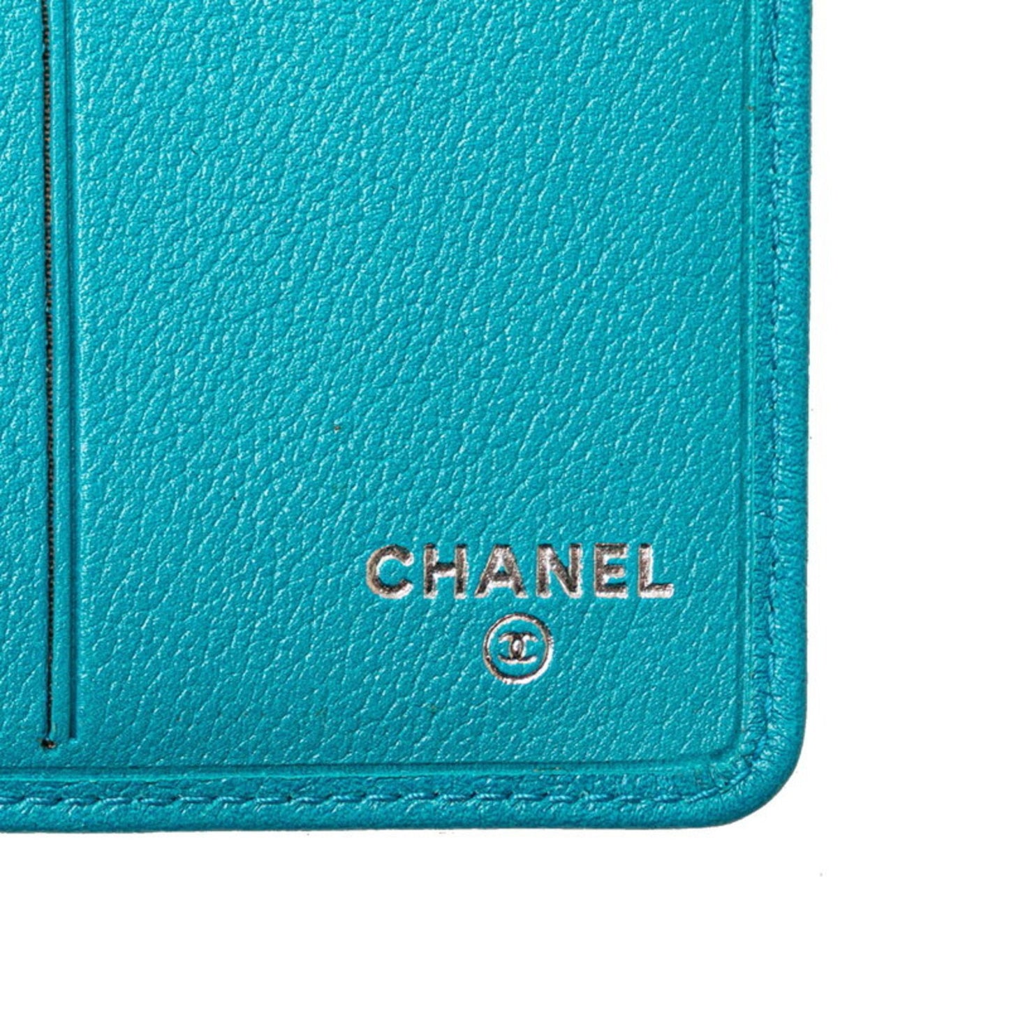 Chanel Camellia, Blue, Leather, wallet