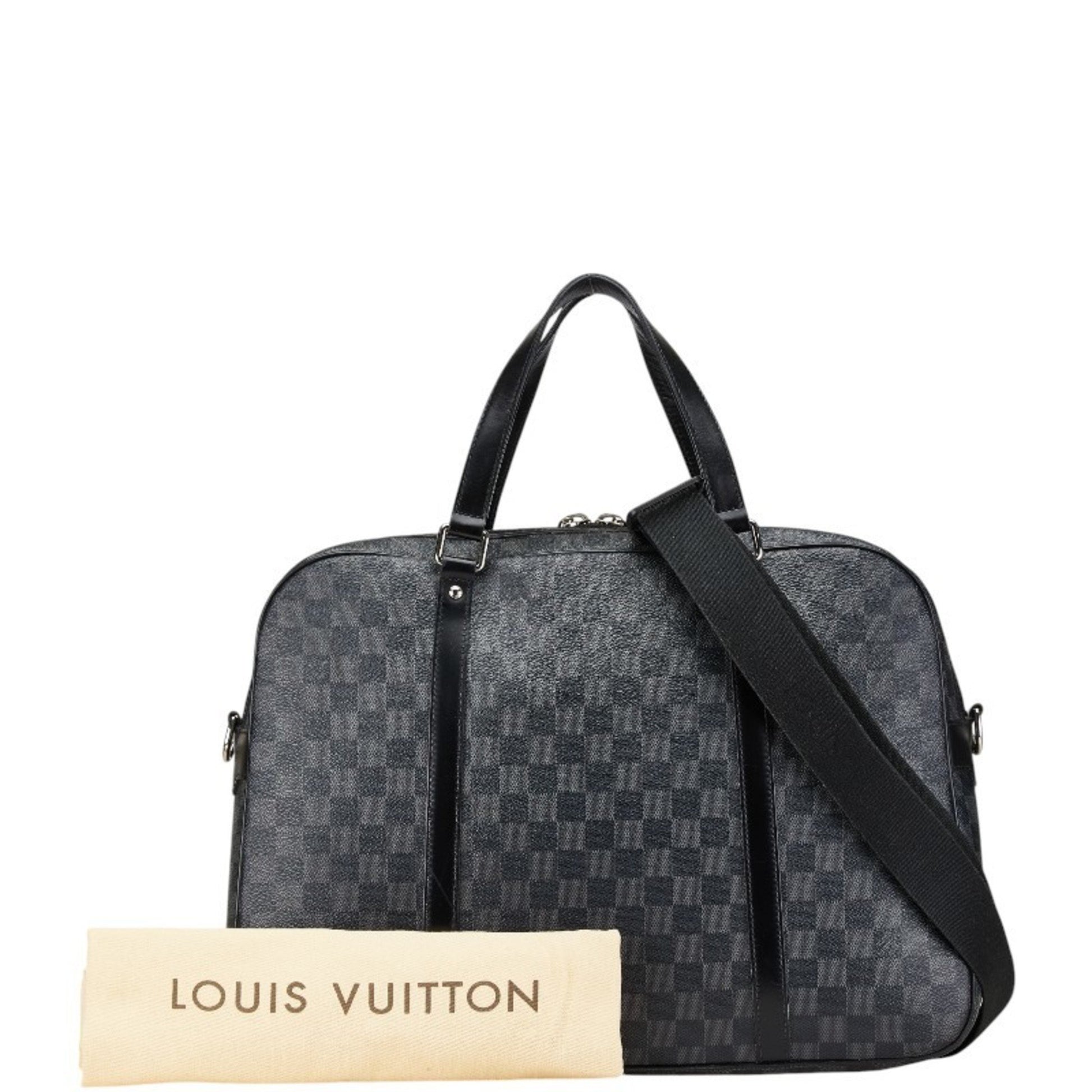Louis Vuitton Jorn, Black, "CANVAS, LEATHER", travel