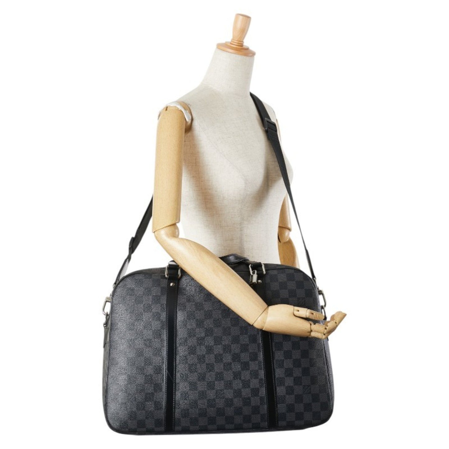 Louis Vuitton Jorn, Black, "CANVAS, LEATHER", travel