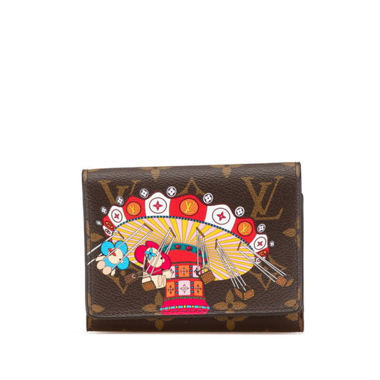 Louis Vuitton Victorine, Brown, Canvas, wallet