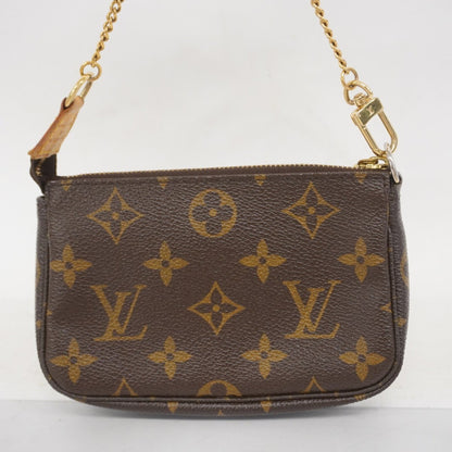 Louis Vuitton Mini Pochette Accessoires, Brown, Canvas, clutch
