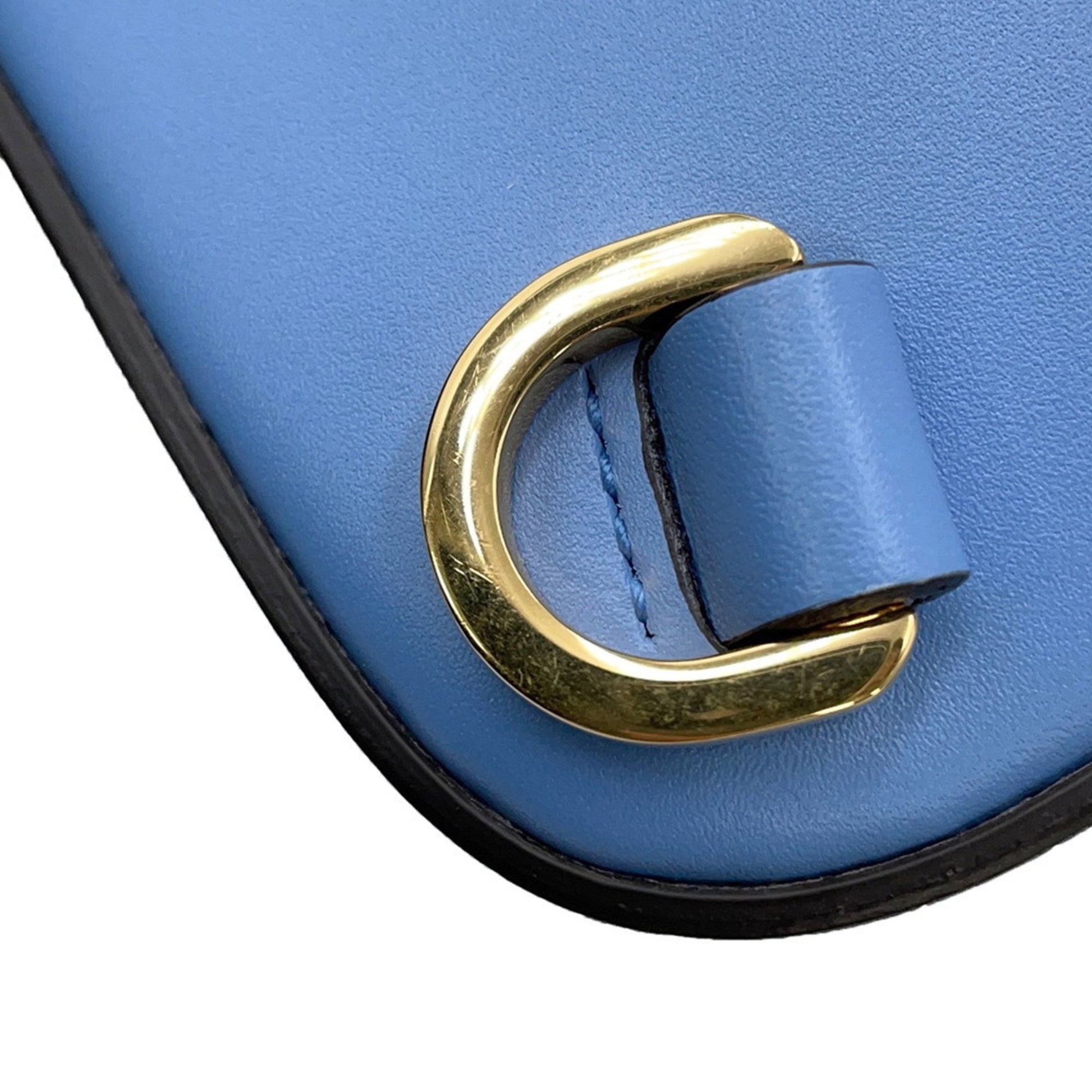 Gucci Bamboo, Blue, Leather, shoulder