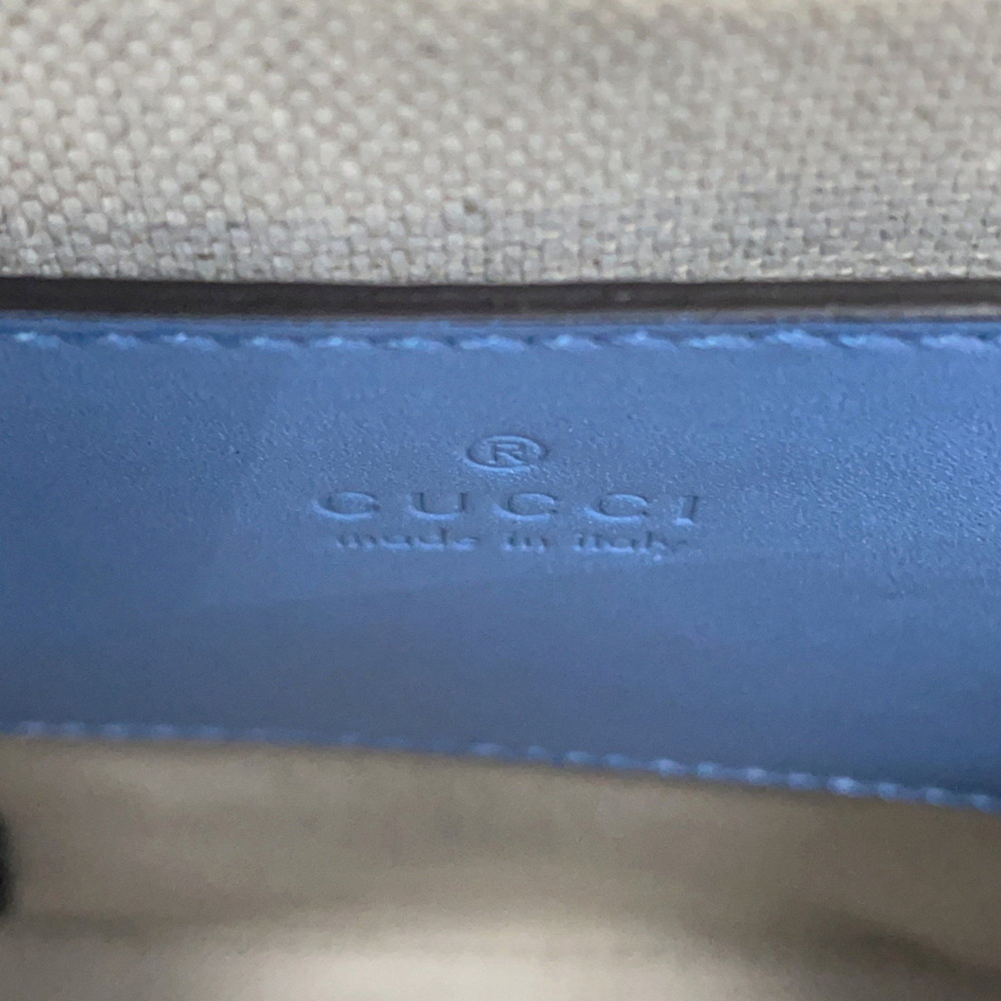 Gucci Bamboo, Blue, Leather, shoulder