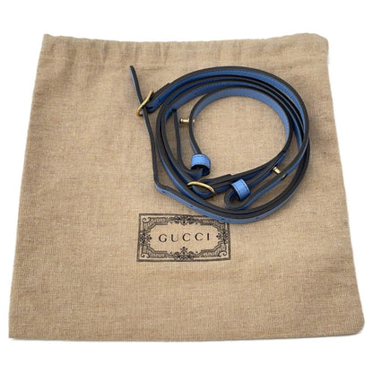Gucci Bamboo, Blue, Leather, shoulder