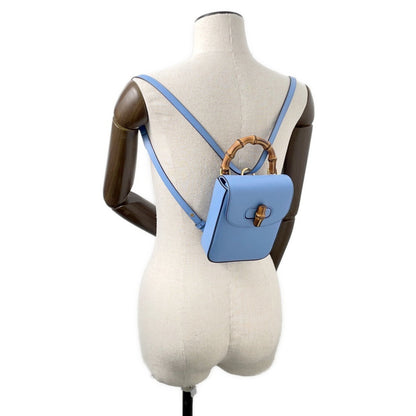 Gucci Bamboo, Blue, Leather, shoulder