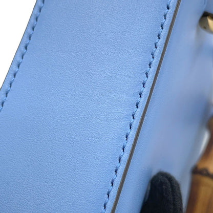 Gucci Bamboo, Blue, Leather, shoulder
