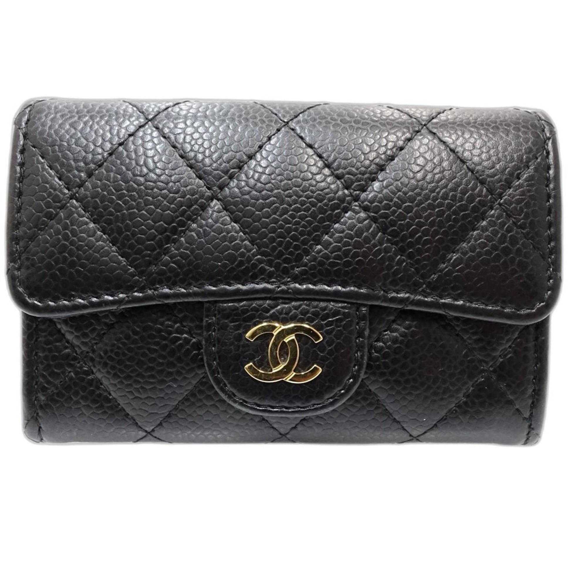 Chanel Porte monnaie, Black, Leather, wallet