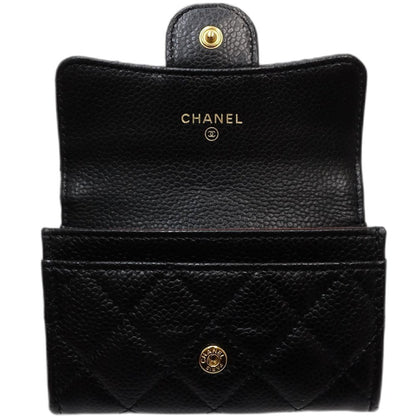 Chanel Porte monnaie, Black, Leather, wallet