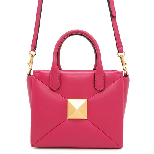 Valentino Garavani ONE STUD, Pink, Leather, handbag