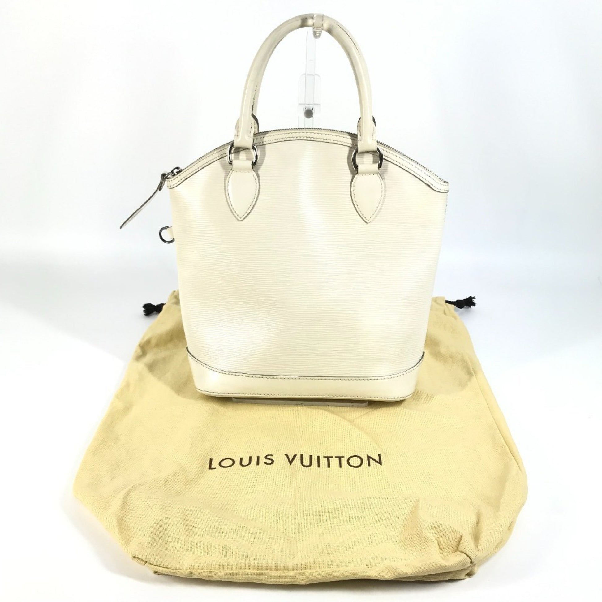 Louis Vuitton Lockit Vertical, White, Leather, tote