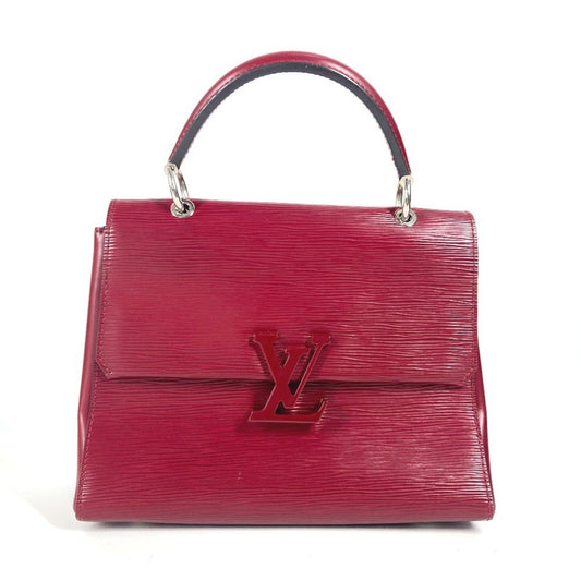 Louis Vuitton Grenelle, Burgundy, Leather, handbag