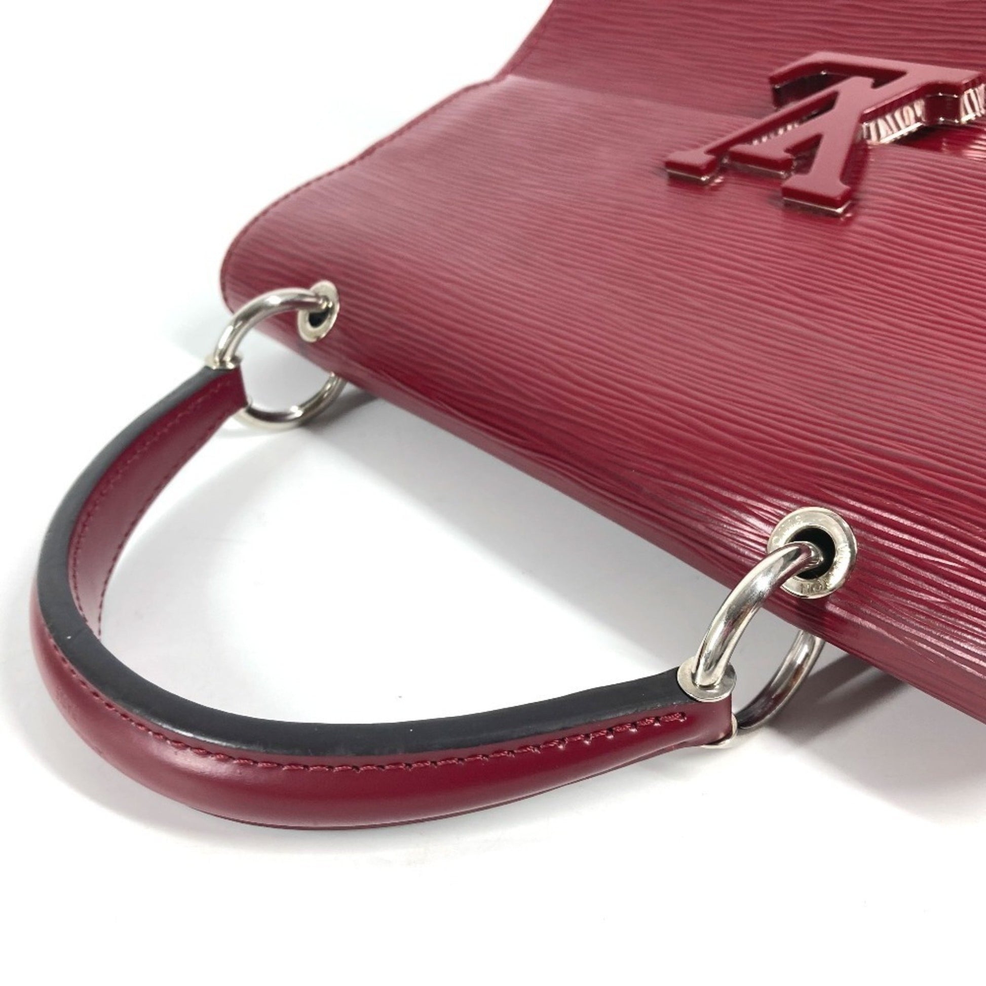 Louis Vuitton Grenelle, Burgundy, Leather, handbag