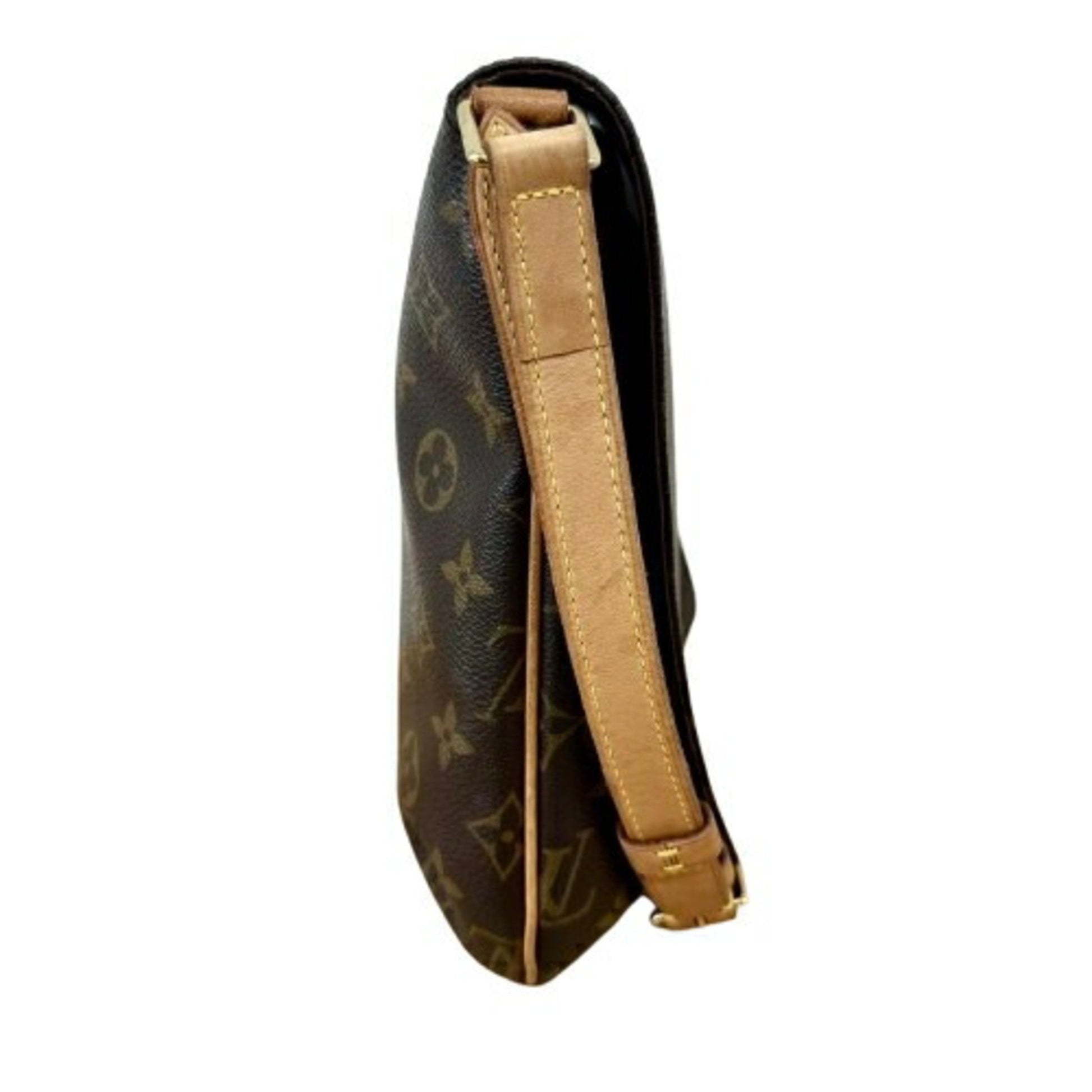 Louis Vuitton Musette Salsa, Brown, Canvas, shoulder