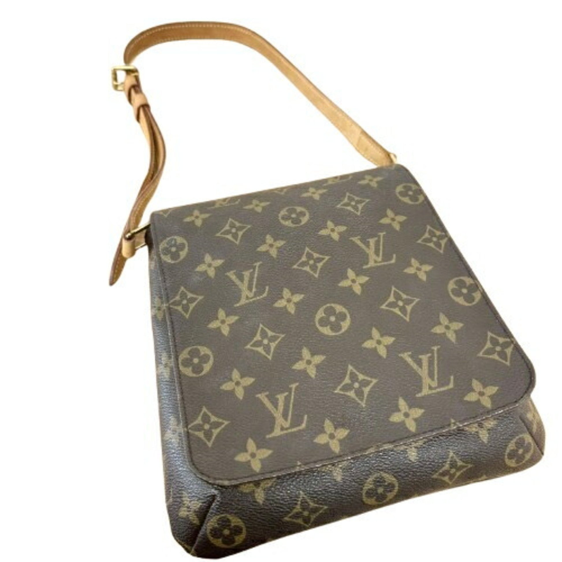 Louis Vuitton Musette Salsa, Brown, Canvas, shoulder