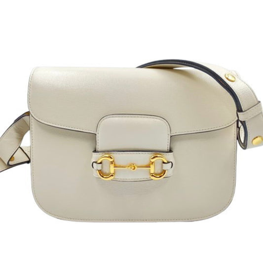Gucci Horsebit, White, Leather, shoulder