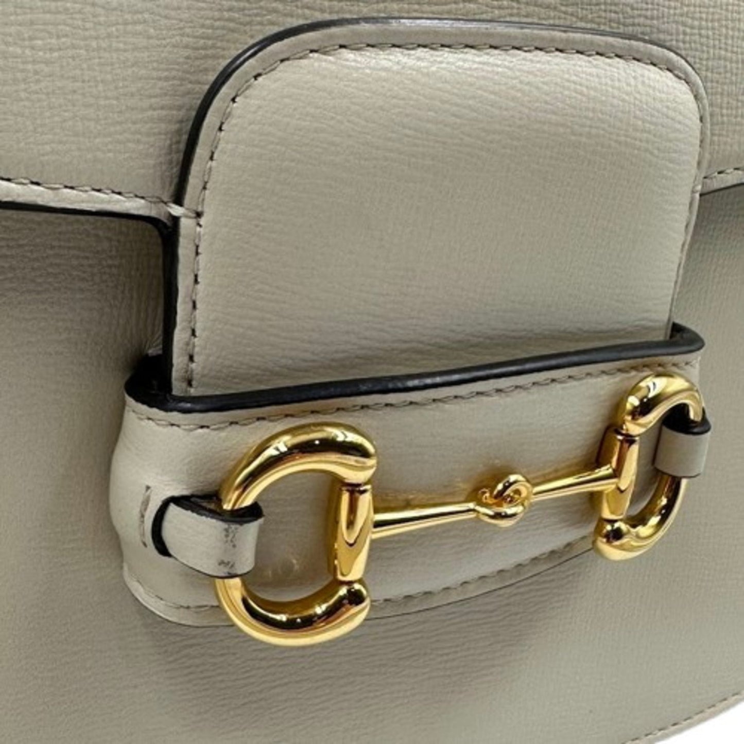 Gucci Horsebit, White, Leather, shoulder