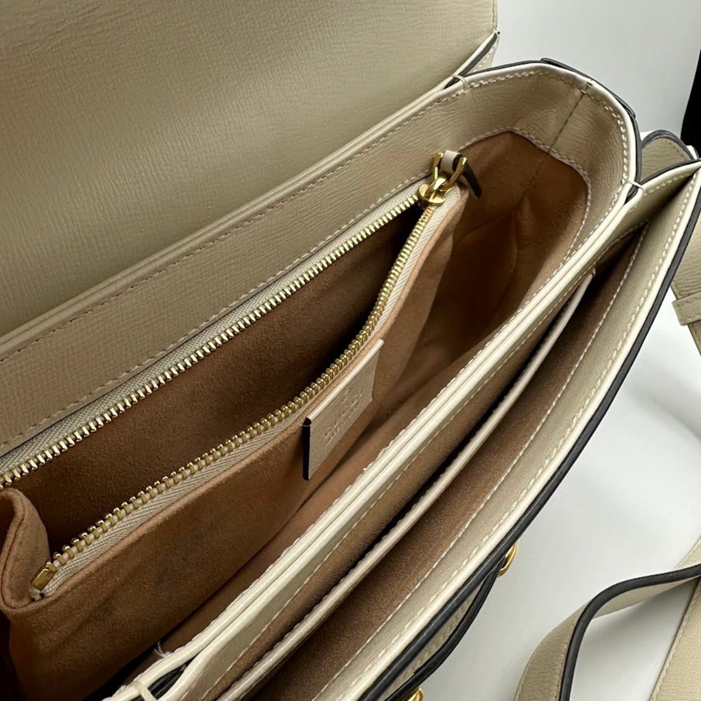 Gucci Horsebit, White, Leather, shoulder