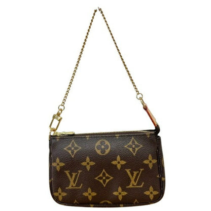 Louis Vuitton Mini Pochette Accessoires, Brown, Canvas, clutch