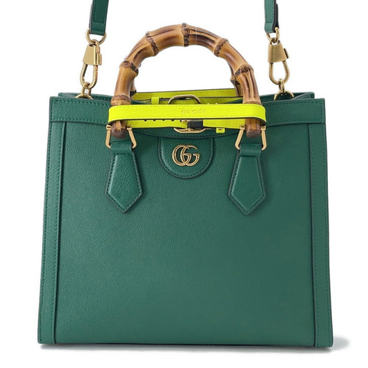 Gucci Diana, Green, Leather, handbag