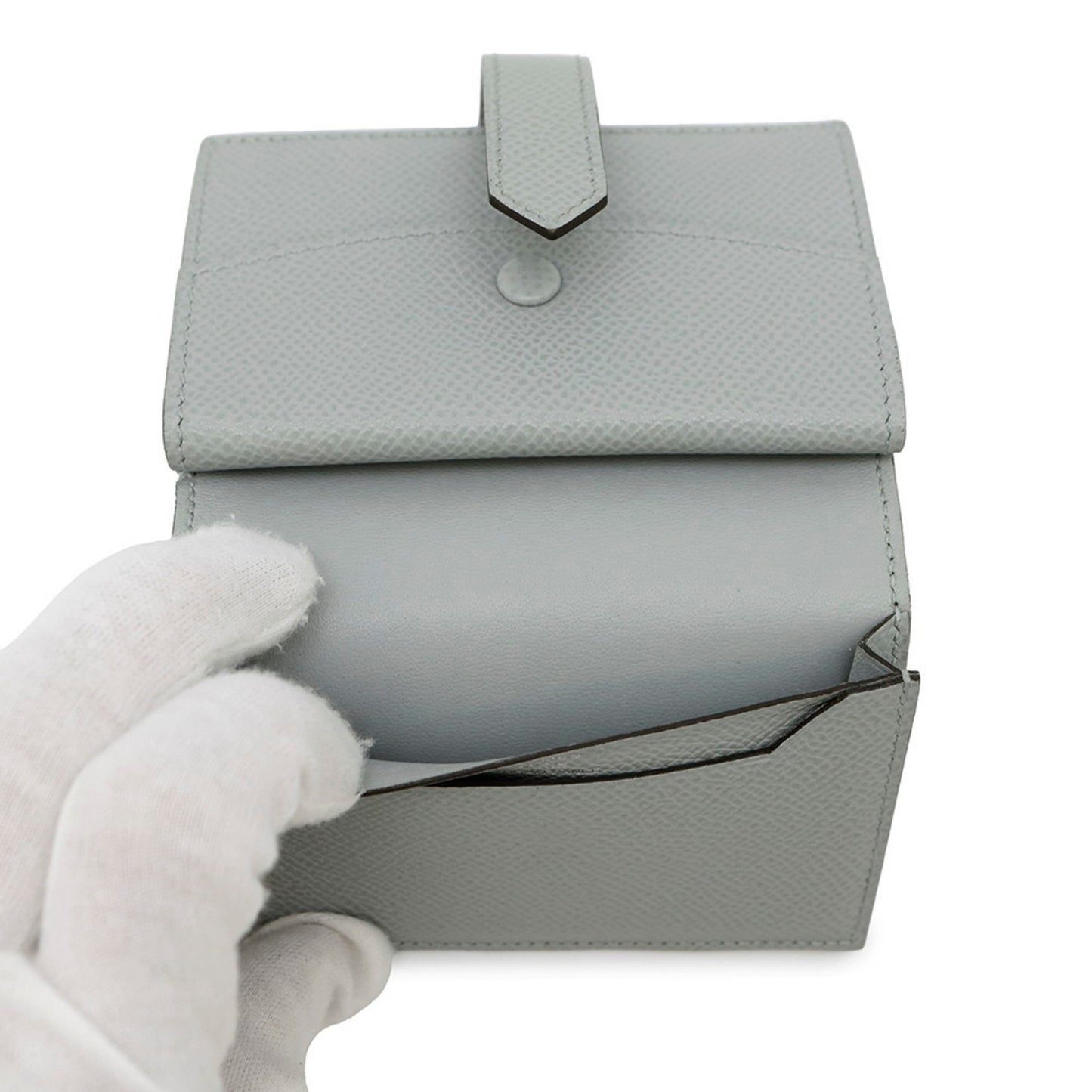 Hermès Béarn, Blue, Leather, wallet