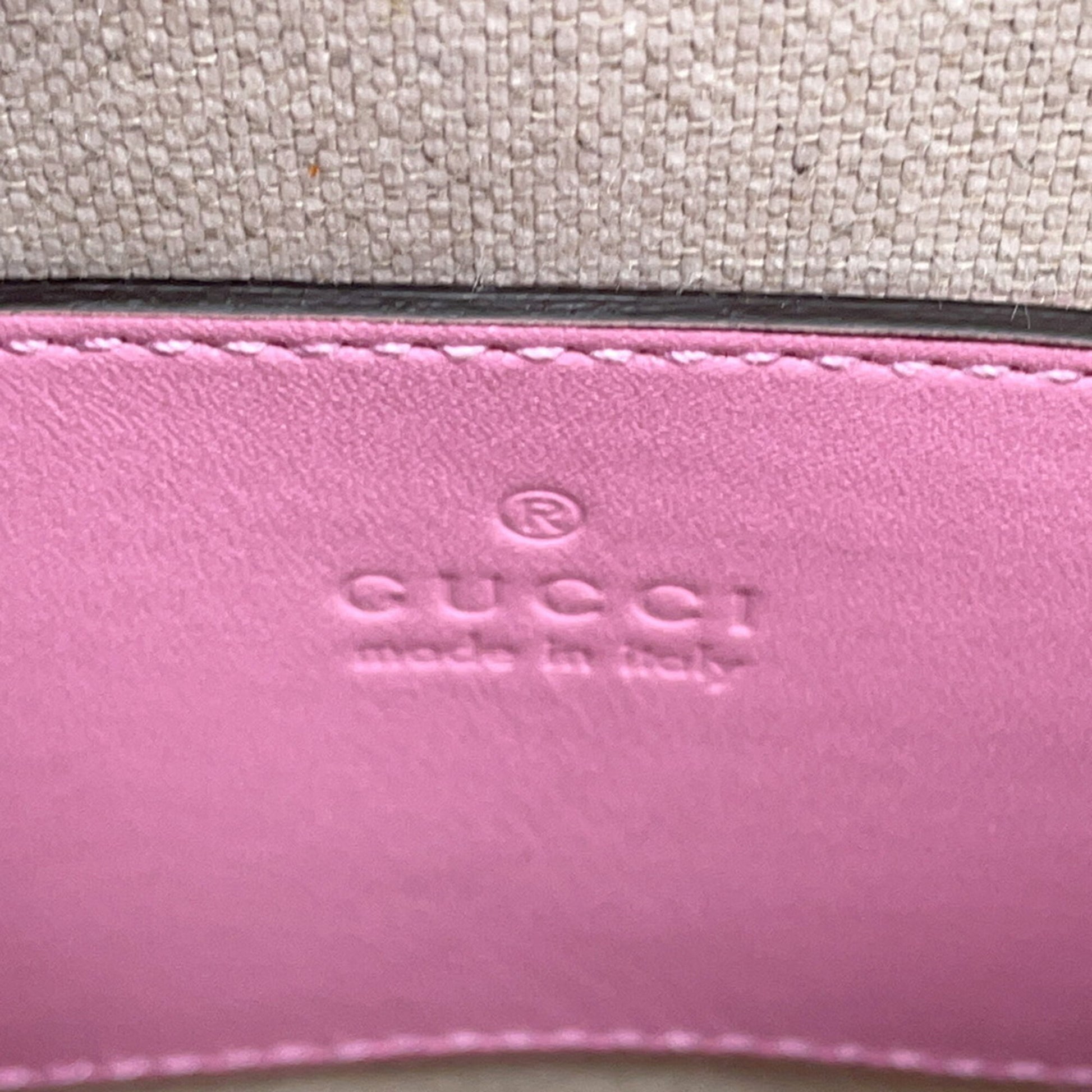 Gucci Bamboo, Pink, Leather, clutch
