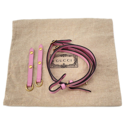 Gucci Bamboo, Pink, Leather, clutch