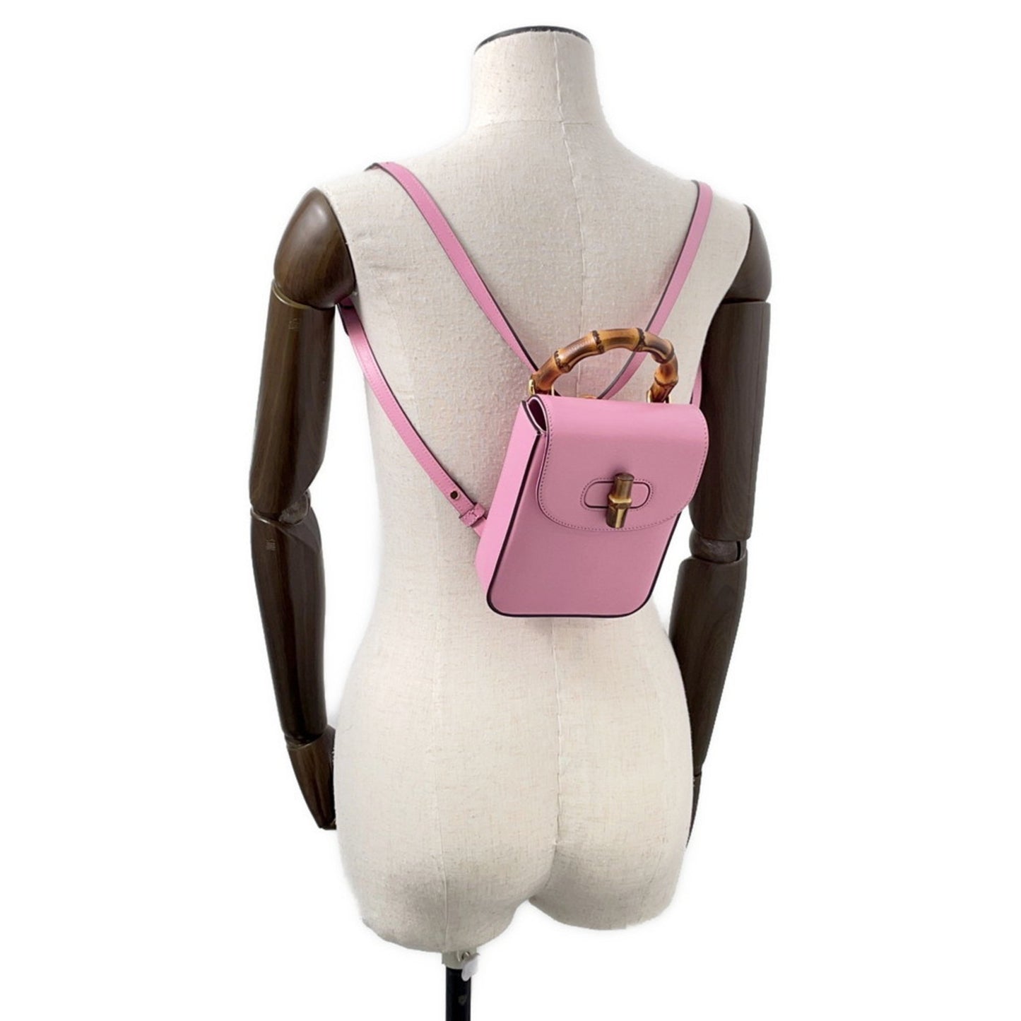 Gucci Bamboo, Pink, Leather, clutch