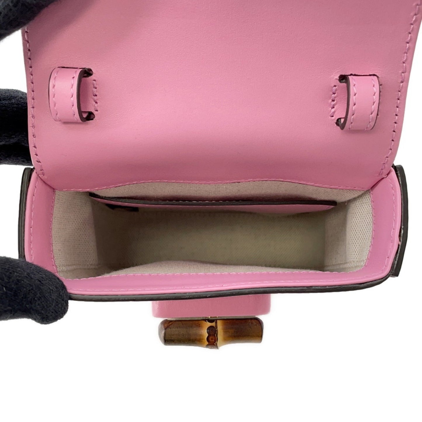 Gucci Bamboo, Pink, Leather, clutch