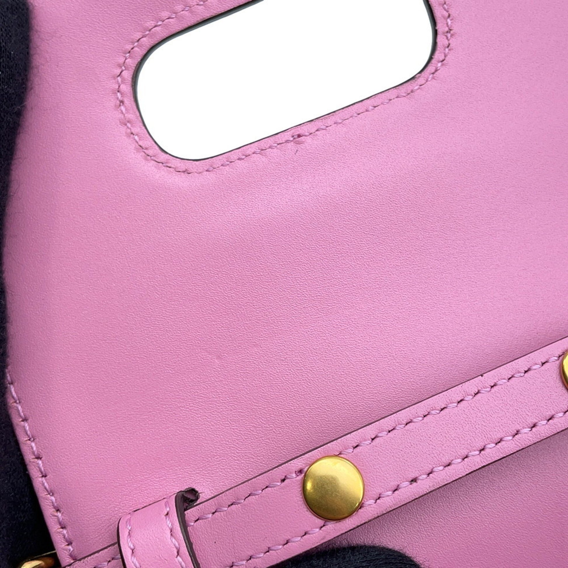 Gucci Bamboo, Pink, Leather, clutch